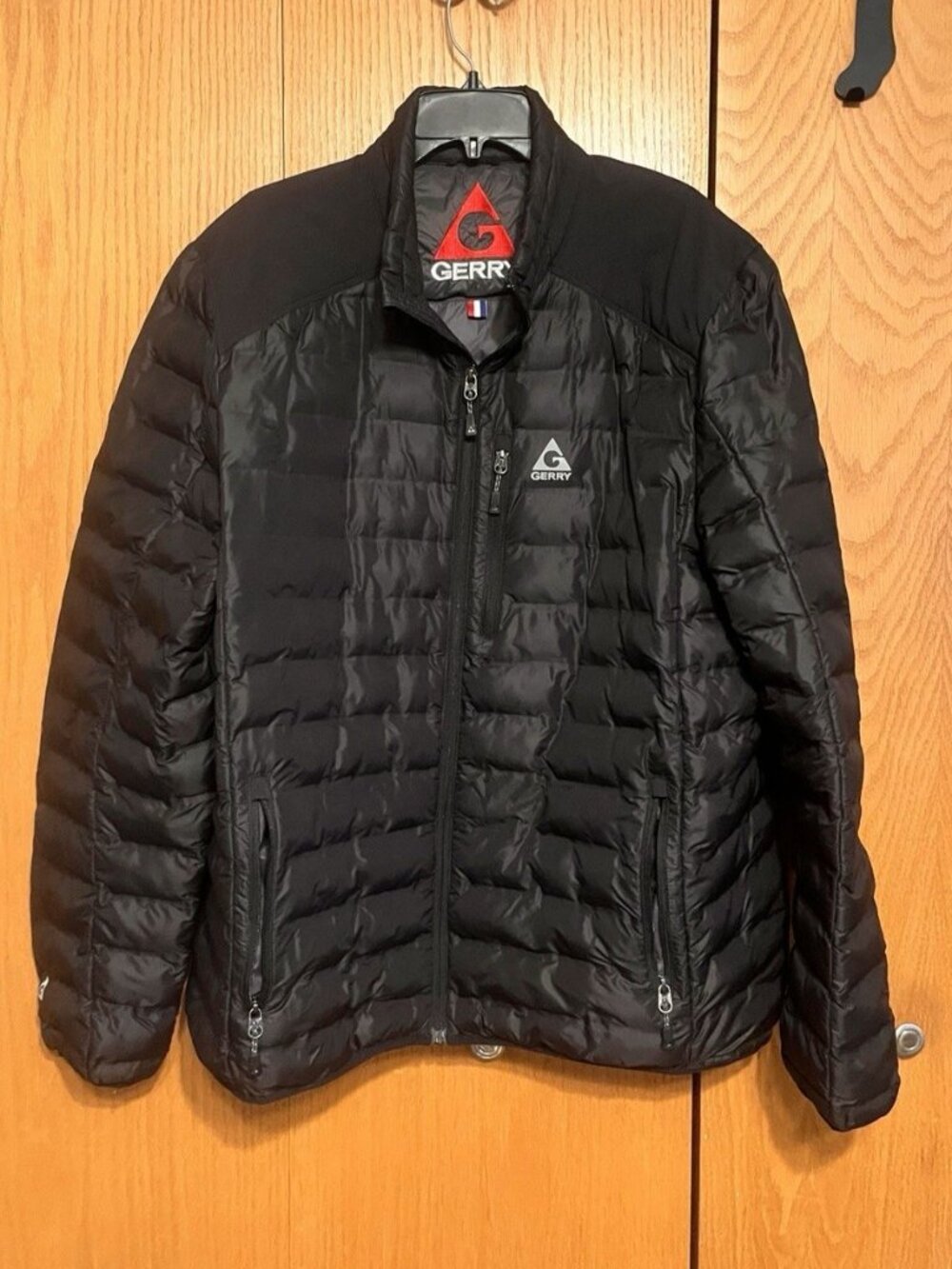GERRY Men’s 2XL Puffer Jacket Lightweight Black Full Zip with Inner Pockets